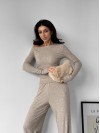 Ангоровий прогулянковий костюм бежевого кольору 34447