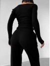 Ангоровий прогулянковий костюм чорного кольору 34448