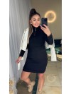 Базовое ангоровое платье мини черного цвета 36022