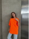 Базова, яскрава футболка помаранчевого кольору 28836