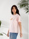 Базова жіноча футболка з малюнком рожевого кольору 32525