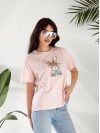 Базова жіноча футболка з малюнком рожевого кольору 32545