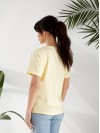Базовая женская футболка с рисунком желтого цвета 32523