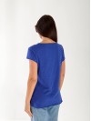 Базова жіноча футболка синього кольору 33226