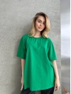 Базова жіноча футболка зеленого кольору 30731