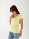 Базова жіноча футболка жовтого кольору 33290