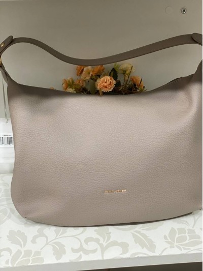 Базова жіноча сумка на плече iз еко-шкіри кавового кольору 32165