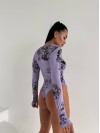 Базовый боди с рисунком лавандового цвета 34815
