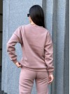 Базовий теплий жiночий костюм кавового кольору 35428