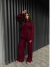 Базовий жiночий костюм 2-ка бордового кольору 35604