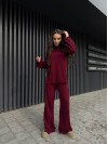 Базовий жiночий костюм 2-ка бордового кольору 35604