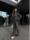 Базовий жiночий костюм 2-ка графiтового кольору 35603