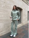 Базовий жiночий костюм з ангори м'ятного кольору 35317