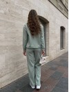 Базовий жiночий костюм з ангори м'ятного кольору 35317