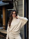 Базовий жiночий костюм з ангори бежевого кольору 35592