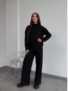 Базовий жiночий костюм з ангори чорного кольору 35283