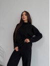 Базовий жiночий костюм з ангори чорного кольору 35283