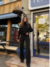 Базовий жiночий костюм з ангори чорного кольору 35594