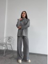 Базовий жiночий костюм з ангори сiрого кольору 35286