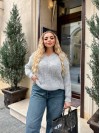 Базовий жіночий светр сiрого кольору 34416