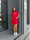Базове повсякденне плаття червоного кольору 27387