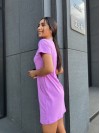 Базове повсякденне плаття лавандового кольору 27385