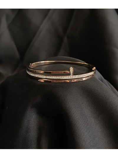 Браслет - манжет Цвях золотого кольору 33576