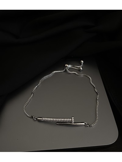 Браслет затяжка Цвях срібного кольору 33457