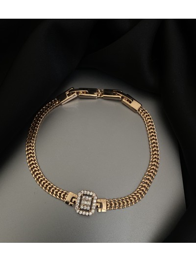 Браслет золотого кольору замок шарнір 32769