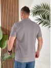 Чоловіча футболка-поло сiрого кольору 33691