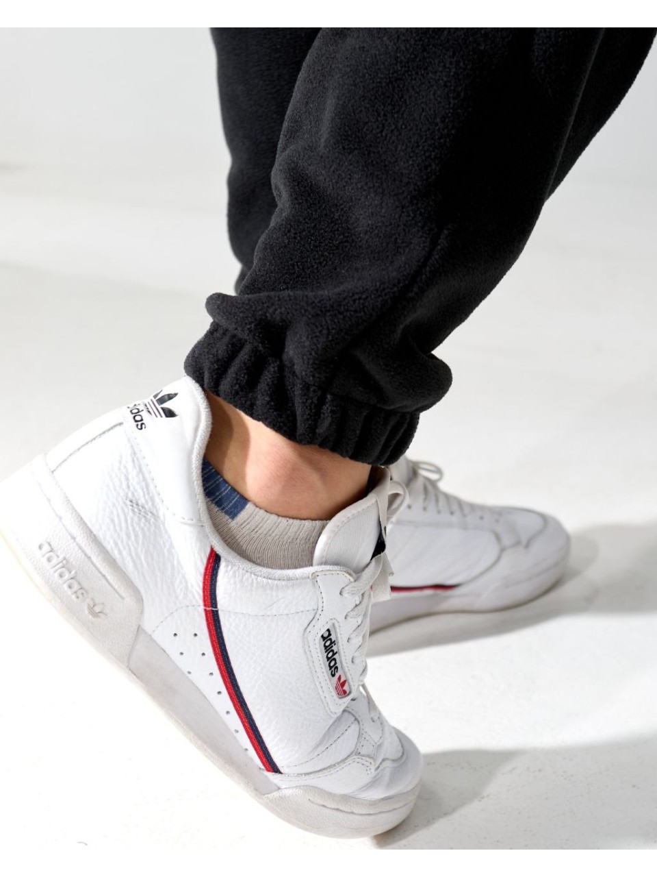 Чоловiчi спортивнi штани з флiсу чорного кольору 34960