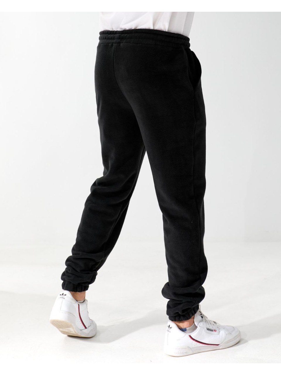 Чоловiчi спортивнi штани з флiсу чорного кольору 34960