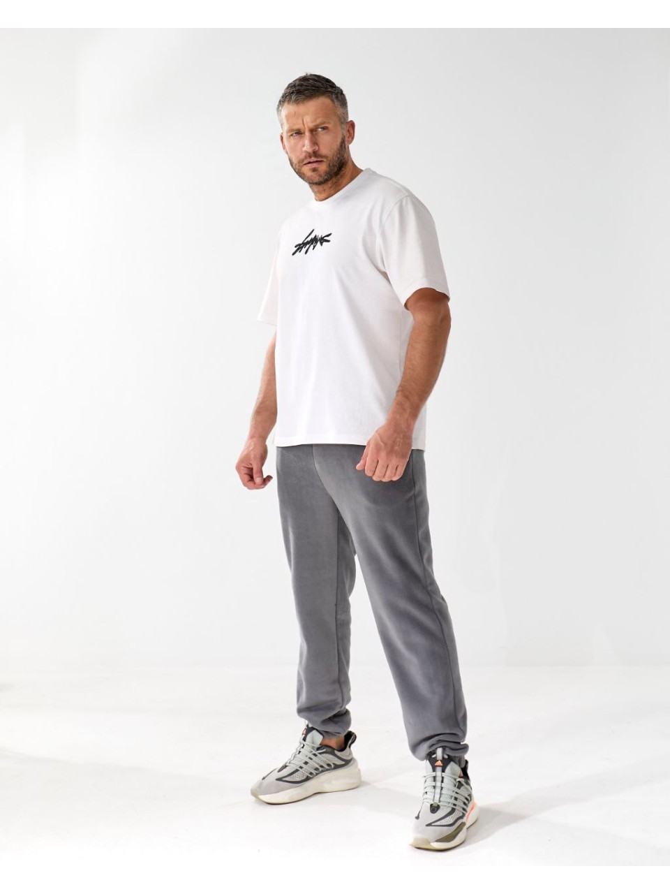 Чоловiчi спортивнi штани з флiсу сiрого кольору 34959