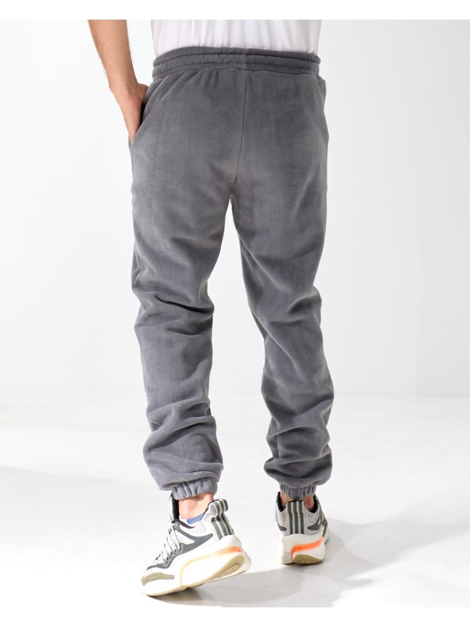 Чоловiчi спортивнi штани з флiсу сiрого кольору 34959