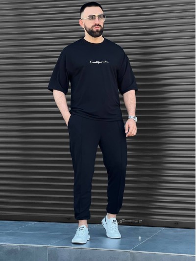 Чоловічий повсякденний костюм чорного кольору 33666