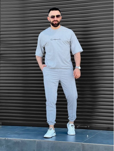 Чоловічий повсякденний костюм сiрого кольору 33665