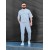 Чоловічий повсякденний костюм сiрого кольору 33665