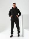 Чоловічий спортивний костюм на флiсi чорного кольору 34198