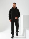 Чоловічий спортивний костюм на флiсi чорного кольору 34198