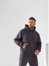 Чоловічий спортивний костюм на флiсi графiтового кольору 34197