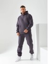 Чоловічий спортивний костюм на флiсi графiтового кольору 34197