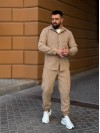 Чоловічий вельветовий костюм бежевого кольору 34480