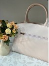 Ділова жіноча сумка із еко-шкіри пудрового кольору 31943