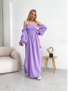 Довга муслінова сукня бузкового кольору 31984
