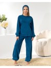 Домашній комплект трiйка (костюм+чалма) кольору морської хвилі 35940