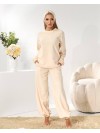 Домашній комплект трiйка (костюм+чалма) молочного кольору 35935