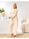 Домашній комплект трiйка (костюм+чалма) молочного кольору 35935
