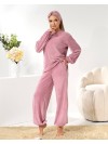 Домашній комплект трiйка (костюм+чалма) пудрового кольору 35937