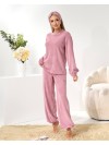 Домашній комплект трiйка (костюм+чалма) пудрового кольору 35937
