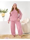 Домашній комплект трiйка (костюм+чалма) пудрового кольору 35961